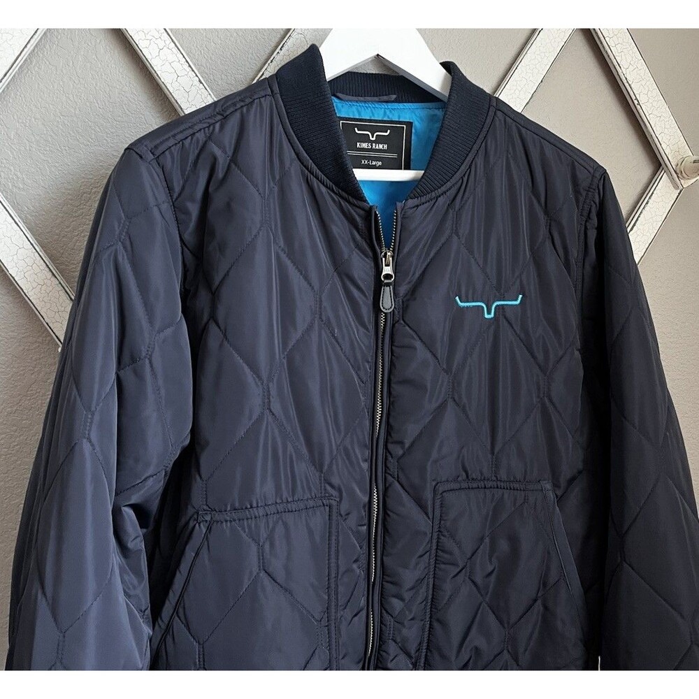 Kimes Ranch Women's XXL Marino Quilted Bomber Jacket Western - Navy Blue - Picture 2 of 10